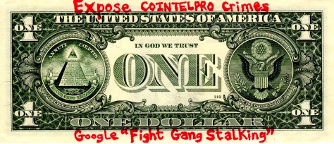 dollar with message
