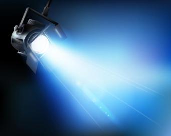 Light from a show. Vector illustration.