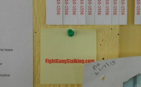 Stamp On Bulletin Board